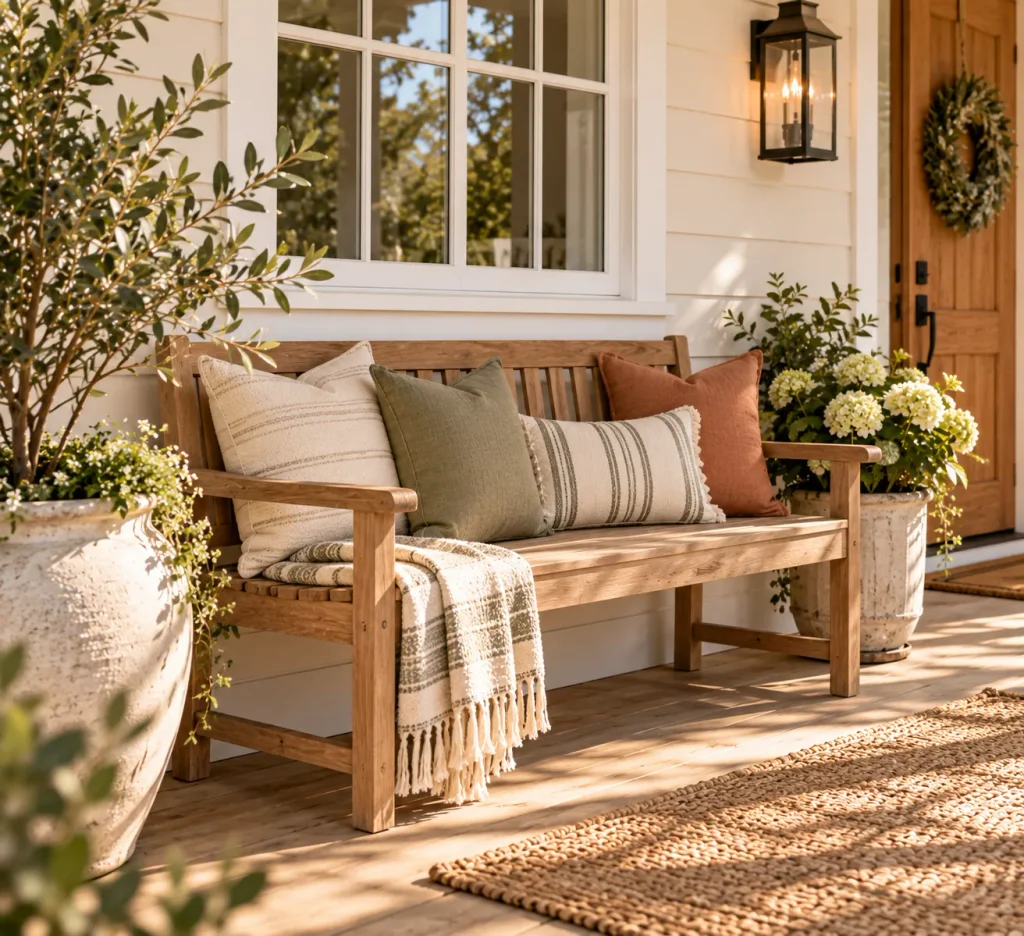 Bench With Pillows