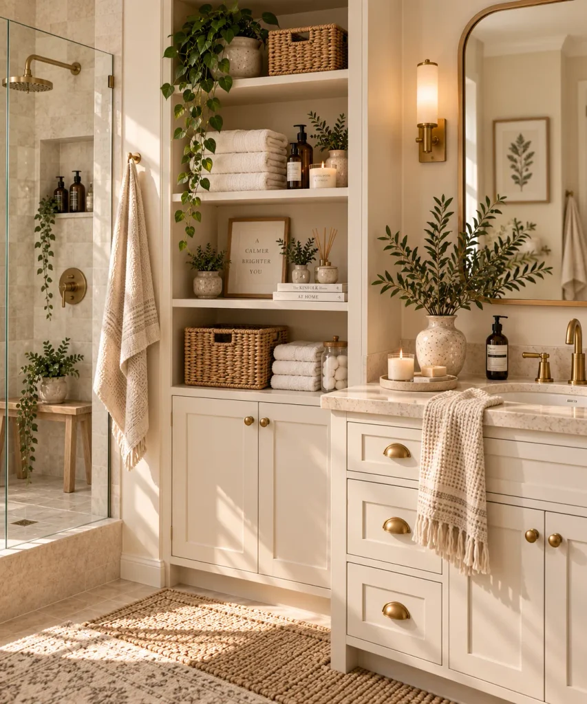 Built In Bathroom Storage