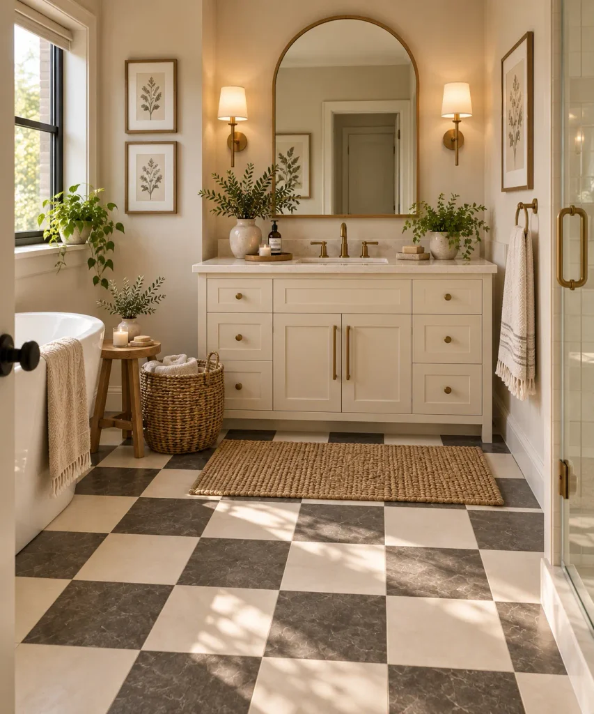 Checkerboard Floor Tiles