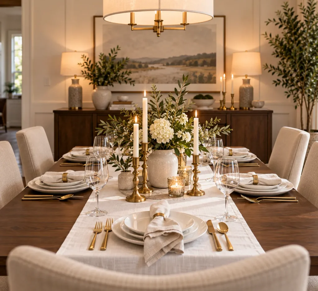 Classic White And Brass