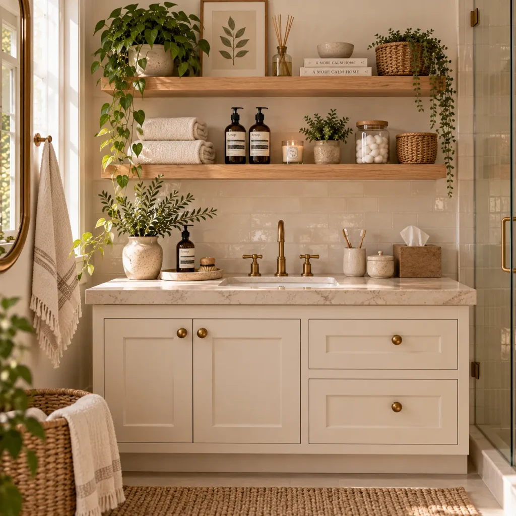 Floating Wood Shelves