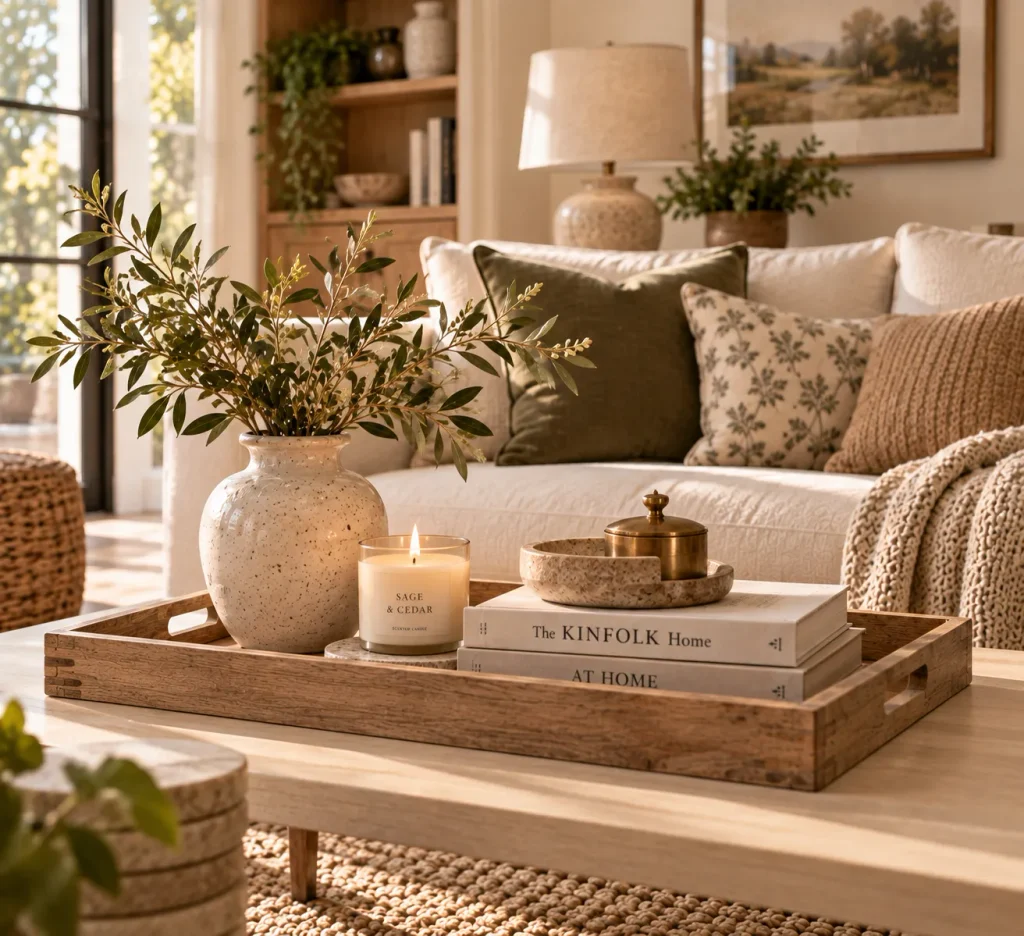 Layered Tray Arrangement