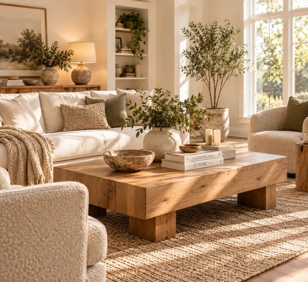 Natural Wood Coffee Table
