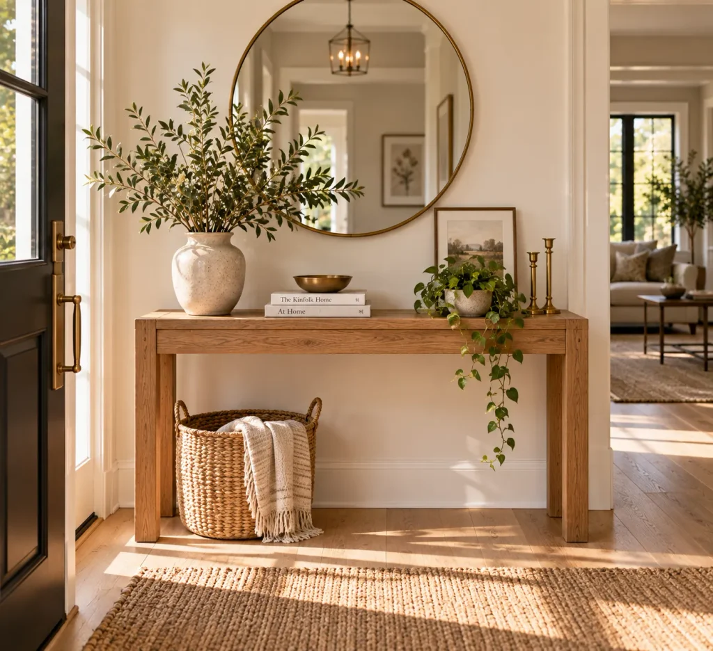 Natural Wood Console