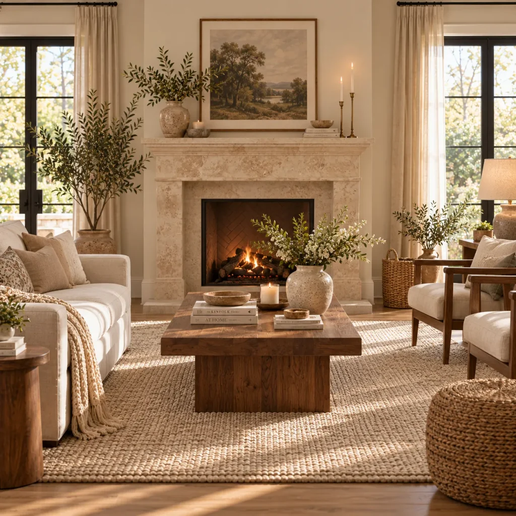 Statement Stone Fireplace
