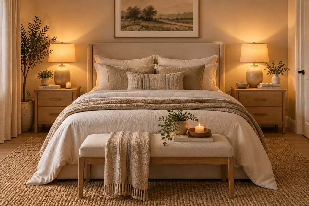 Warm Bedside Lighting 1