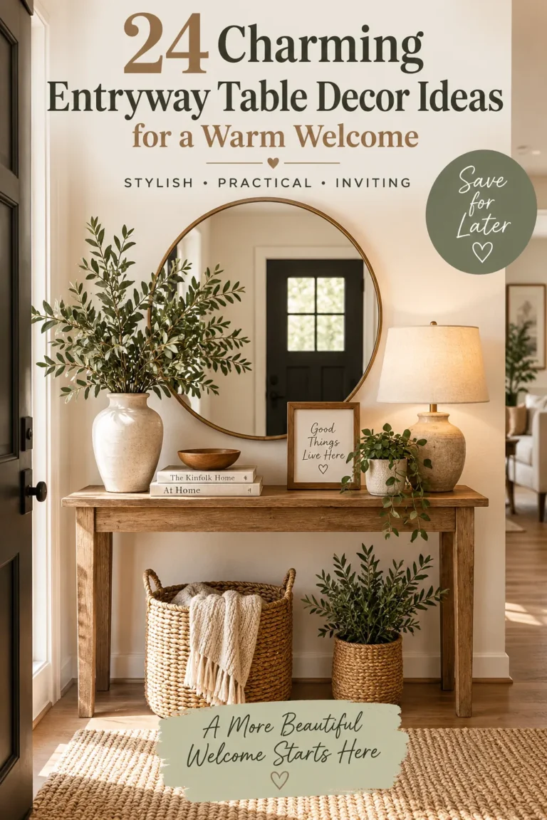entryway table decor