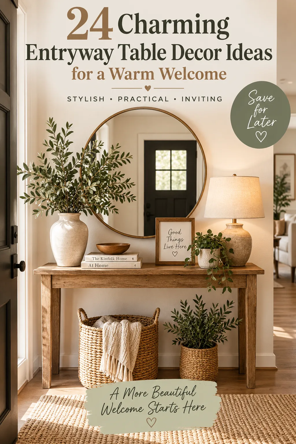 entryway table decor