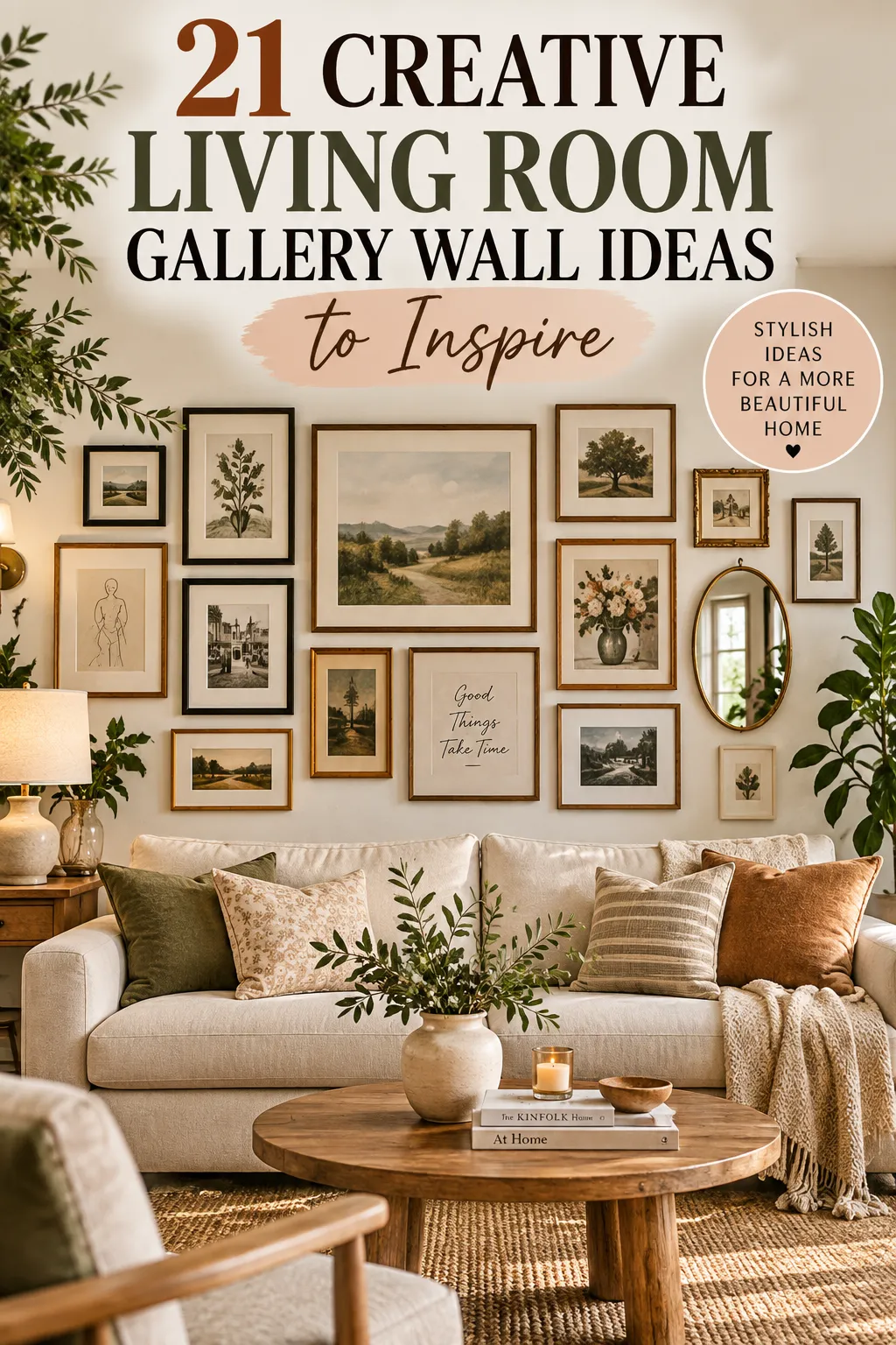living room gallery wall