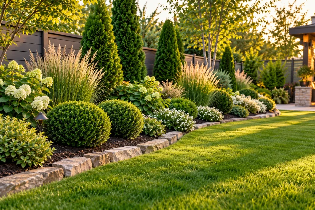 Layered Evergreen Borders