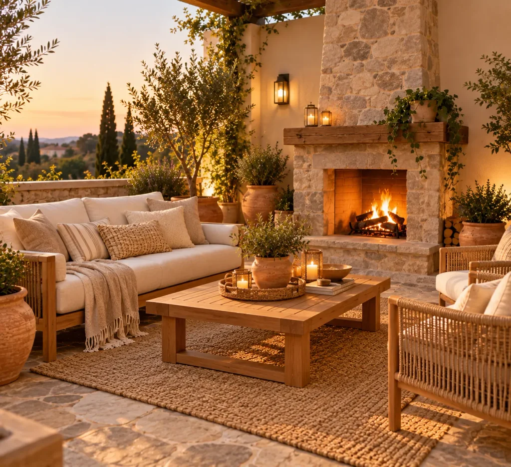 Outdoor Fireplace Corner